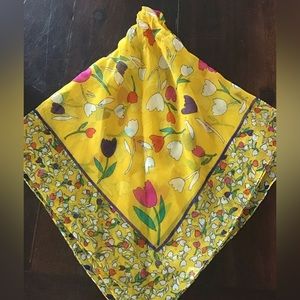 Tulip Print Scarf Made in Italy